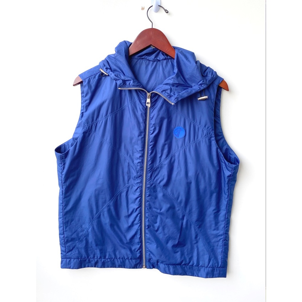 Versace Collection Hooded Vest Size 48 Blue - Picture 2 of 7